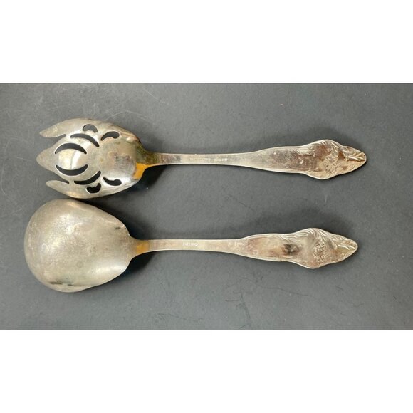 Vintage Serving Fork & Spoon set by Eales of Shelffield since 1779 diner party - Picture 7 of 10